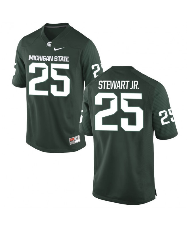 Men's Michigan State Spartans #25 Darrell Stewart Jr NCAA Nike Authentic Green College Stitched Football Jersey FZ41A67QT